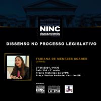 Conferência - Dissenso no processo legislativo - Profª Drª Fabiana de Menezes Soares (UFMG)